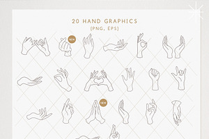 20 Hands & Logo Templates