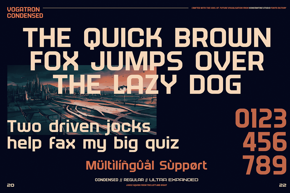 VOGATRON - Futuristic Modern Fonts, a Sans Serif Font by Konstantine Studio (Photo 11 of 13)