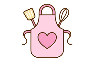 Cute Mom Kitchen Apron SVG, an Object Graphic by Creative Art