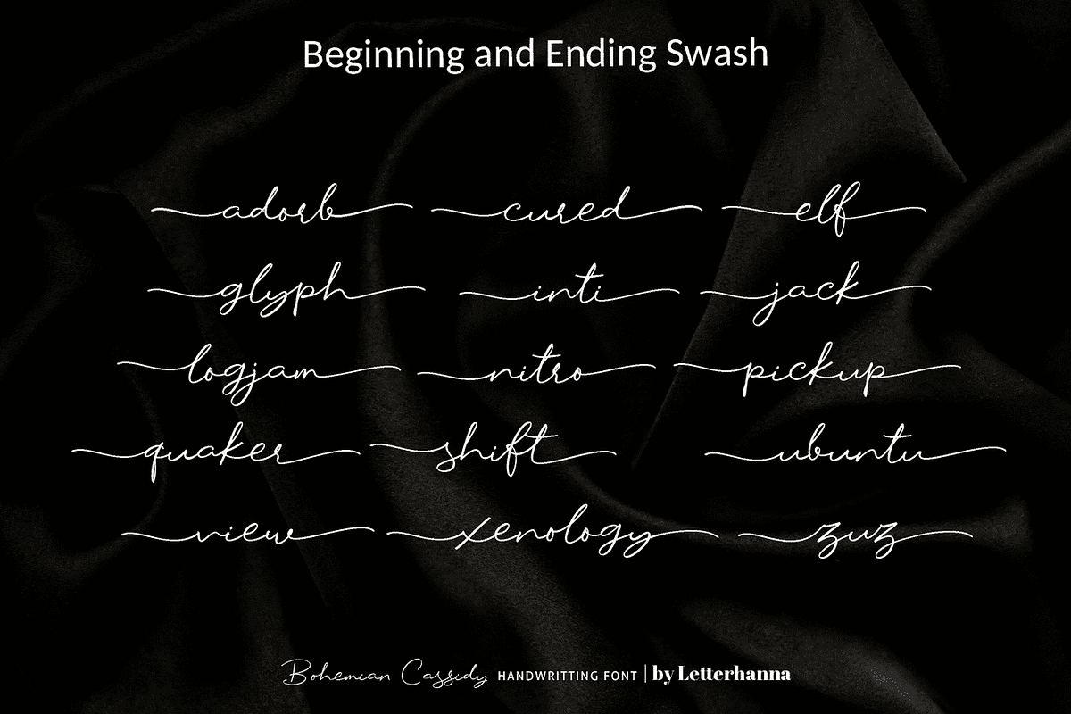 Bohemian Cassidy Font, a Handwritten Font by Letterhanna Studio (Photo 4 of 12)