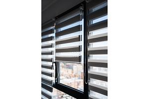 Wide Home Interior Window With Zebra