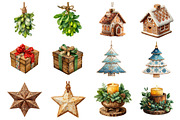 Woodland Christmas Clipart, an Illustration by Design Market (Thumbnail 3 of 3)