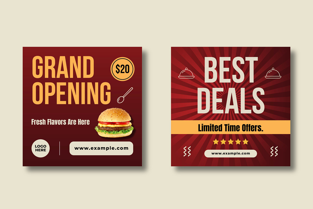 Burger Sale Social Media Post, a Social Media Template by MightyDesign (Photo 3 of 8)