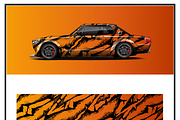 Bold Tiger Stripe Car Wrap, an Object Illustration by CarWrap design (Thumbnail 4 of 4)