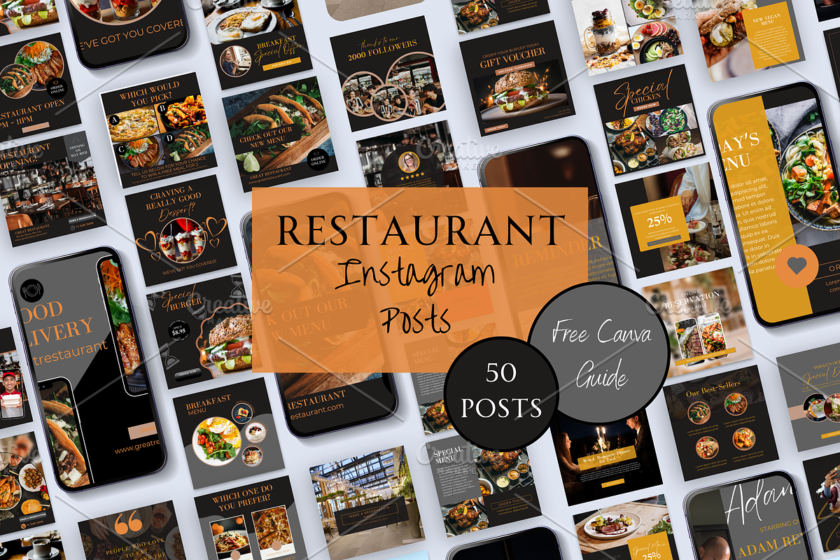 PROFESSIONAL RESTAURANT INSTAGRAM, a Social Media Template by Daring Digies (Photo 1 of 10)