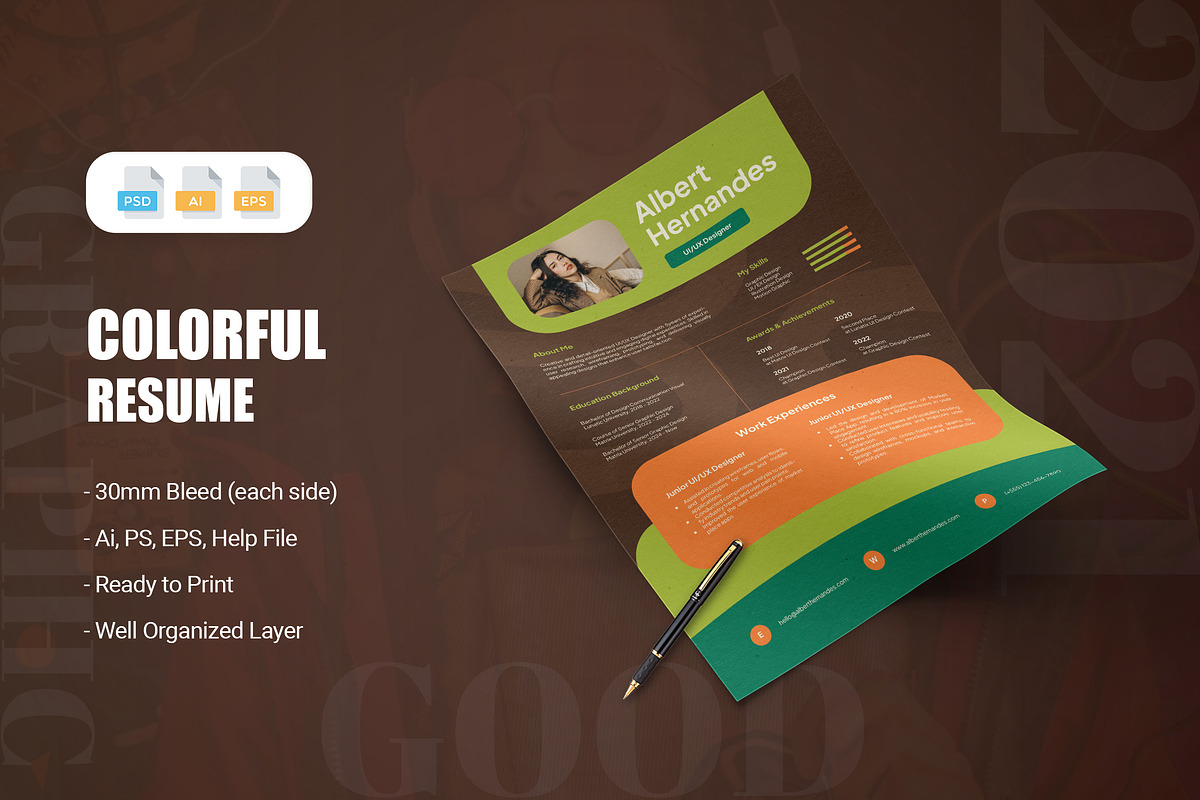 Creative Colorful - Resume, a Resume Template by AQR Studio