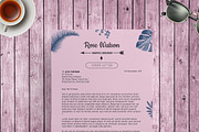 Jungle Blue-Pink Resume Template, a Resume Template by Showy68 Template (Thumbnail 3 of 6)
