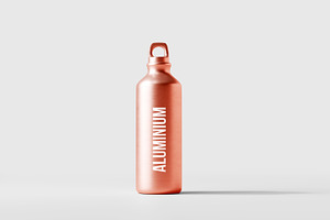 Aluminum Water Bottle Mockup Bundle