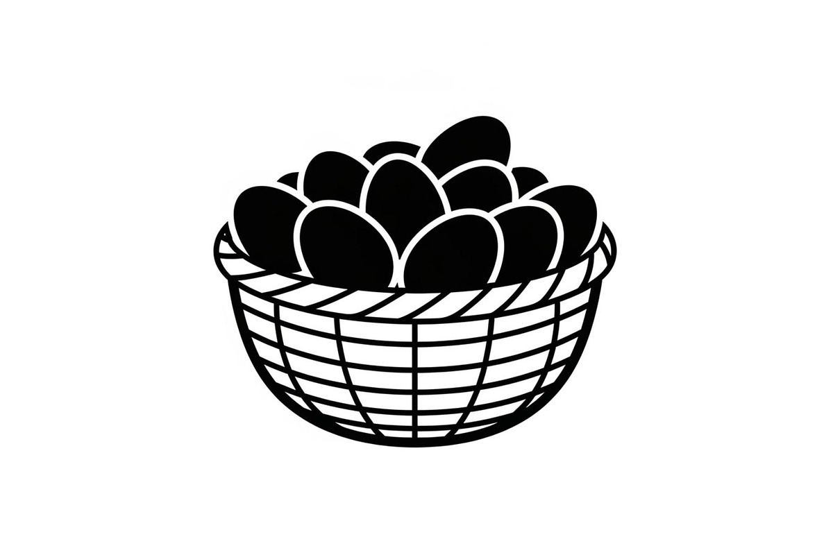 Easter Basket Vector Silhouette Bund, an Illustration by Designs_River (Photo 21 of 51)