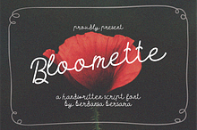 Bloomette Handwritten Script Font