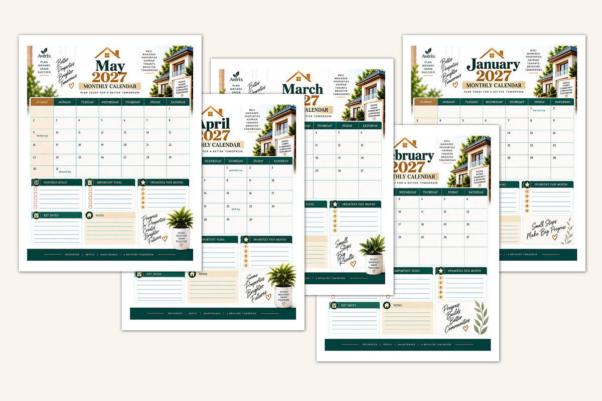 2027 Property Management Planner, a Stationery Template by Designmela01 (Photo 3 of 5)