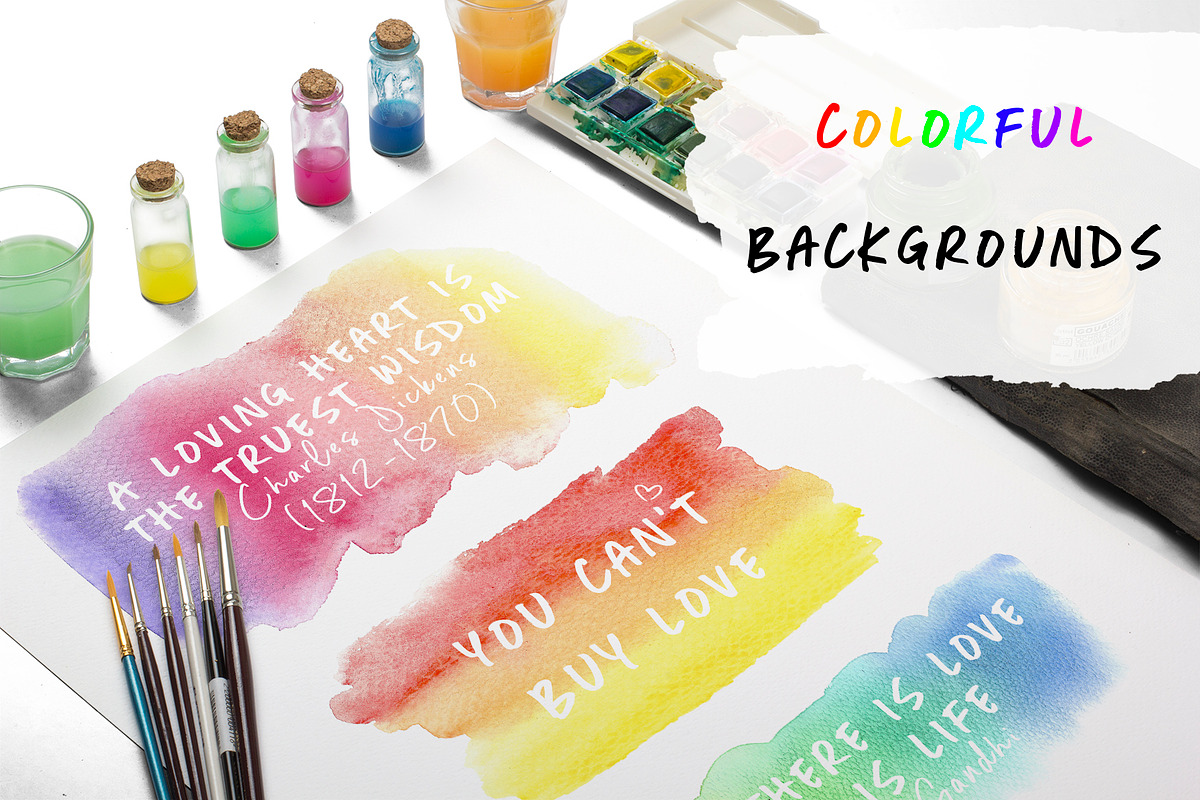 Gradient watercolor background set, a Texture Graphic by Alena Solonshchikova (Photo 4 of 11)