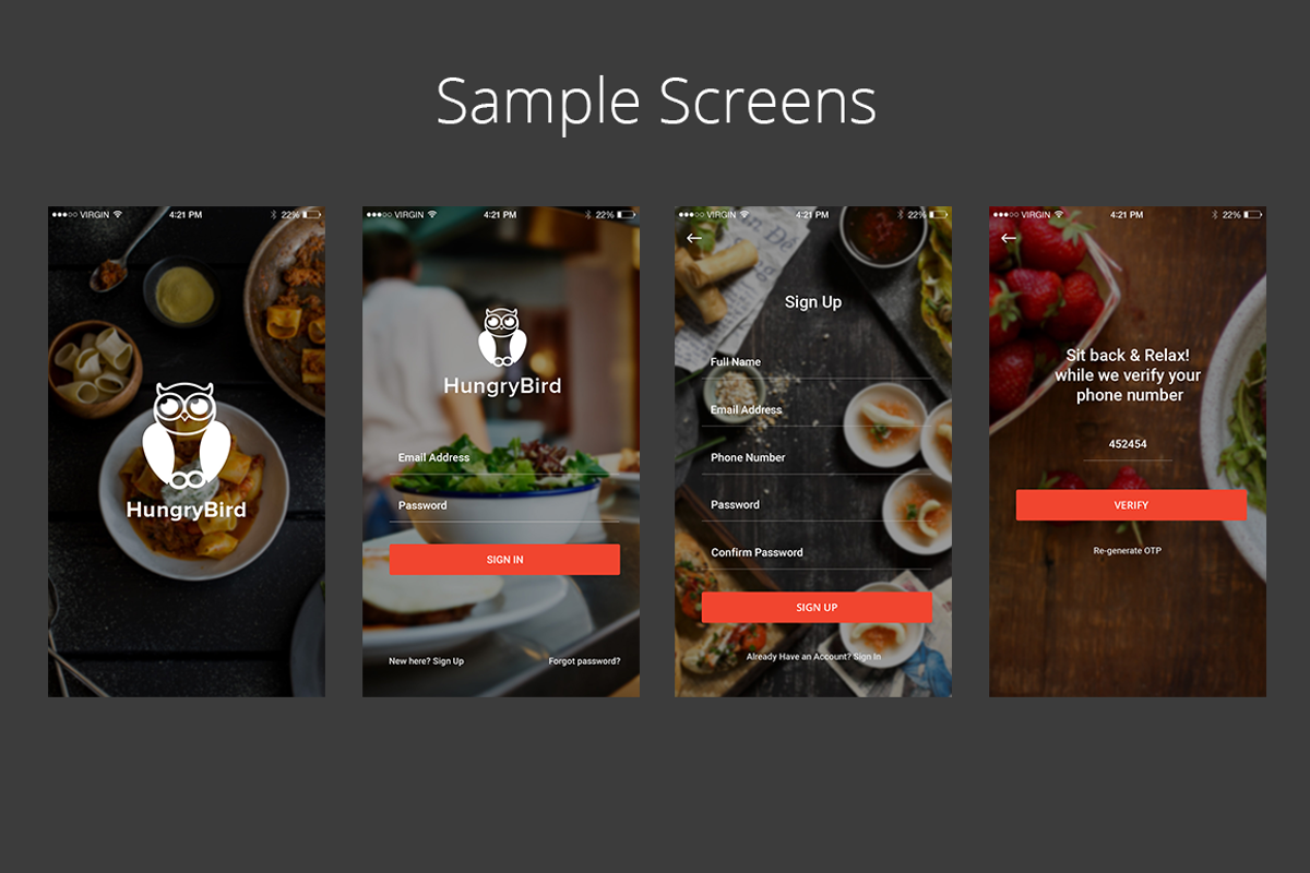 Food App UI Kit, an UI Kit Template by Themeclues (Photo 3 of 6)