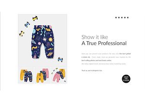 Baby Trousers Mock-ups Set Generator