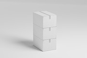 Pack 6 Cardboard boxes Mock up, a Household Mockup by Daniel Megias (Thumbnail 4 of 7)