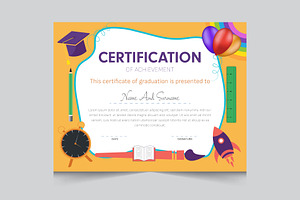 Kindergarten certificate template, a Card Template by thedesignsource
