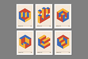 3D Geometry Printable Wall Art Set, a Background Graphic by C Design Studio (Thumbnail 10 of 28)