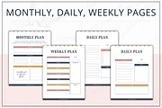 Planner Templates | Canva Vintage, a Stationery Template by Lady Boss Studio (Thumbnail 2 of 8)