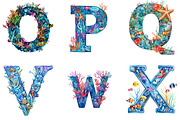 Ocean Alphabet Sublimation Clipart P, an Illustration by DreamArtGraphic (Thumbnail 4 of 4)