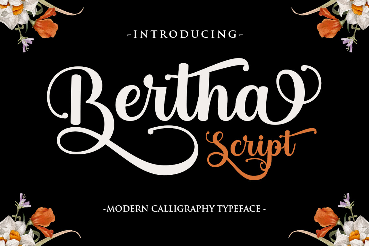Bertha Script, a Script Font by Romiecreative (Photo 1 of 10)