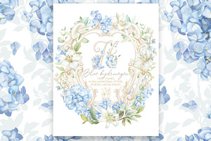 Hydrangea Lily Crest Watercolor Set