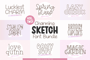 CHARMING SKETCH FONT BUNDLE 2