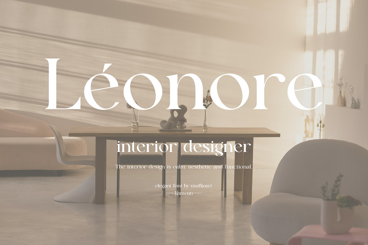 Kamean - Modern And Beauty Serif, a Serif Font by Muflieart (Photo 6 of 8)