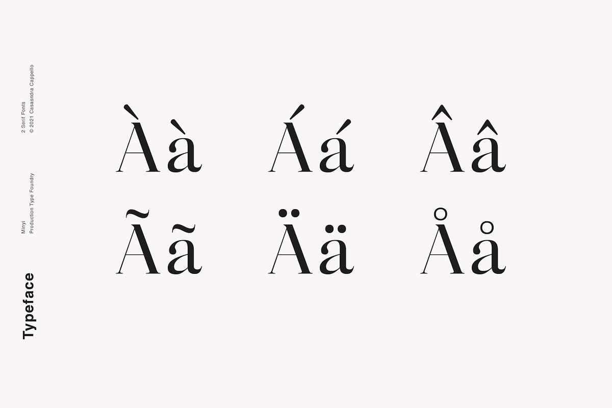 Minyi - A Feminine Serif Typeface, a Serif Font by Cassandra Cappello (Photo 4 of 5)
