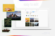 Instagram Desktop Interfaces, a Social Media Template by karnofff (Thumbnail 2 of 9)