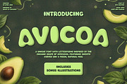 Avicoa – Organic Avocado Font, a Handwritten Font by NTC Graphic (Thumbnail 1 of 9)