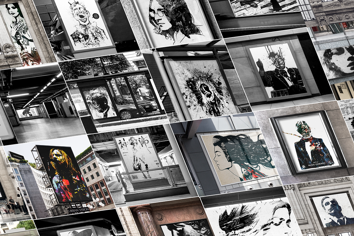 25 Advertising Poster Mockups Bundle, a Print Template by Giallo (Photo 1 of 52)