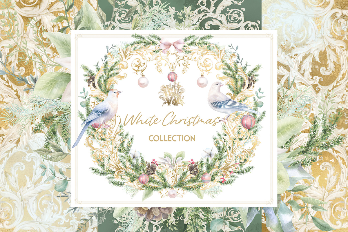 Watercolor Christmas ornament bundle, a Decorative Illustration by WonderWonder (Photo 1 of 20)