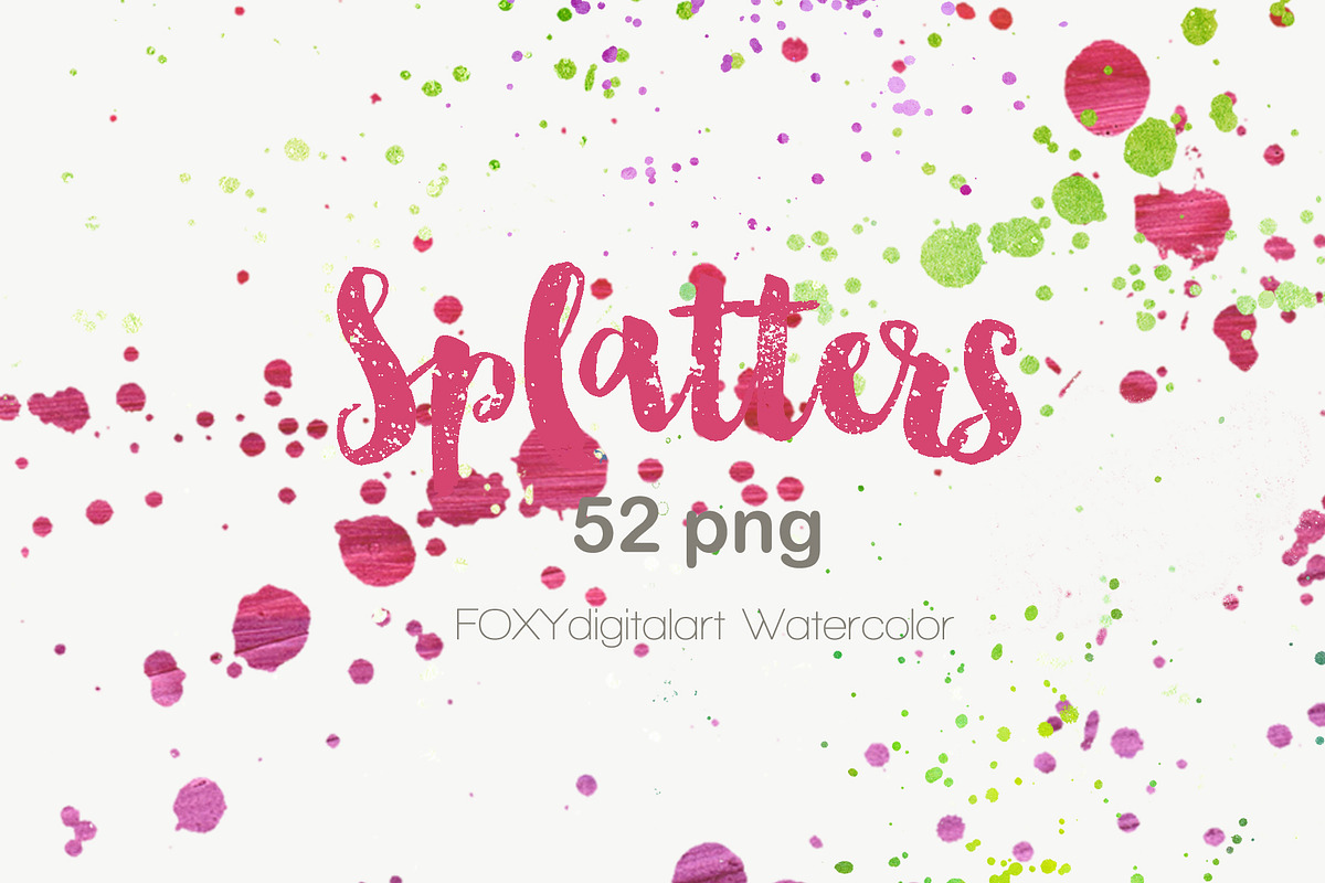 Watercolor paint splatter ink spill, a Texture Graphic by FOXYdigitalart (Photo 1 of 4)