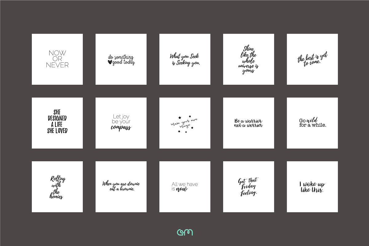 New Year Quote Bundle, a Social Media Template by AM Studio (Photo 6 of 12)