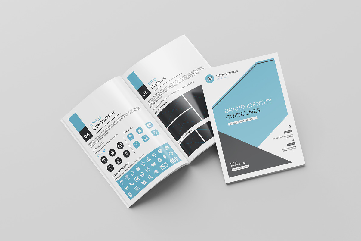 Brand Guideline Template, a Brochure Template by retrographix (Photo 7 of 9)
