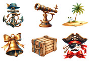 Pirate clipart - Watercolor, an Illustration by CreationArt (Thumbnail 5 of 5)