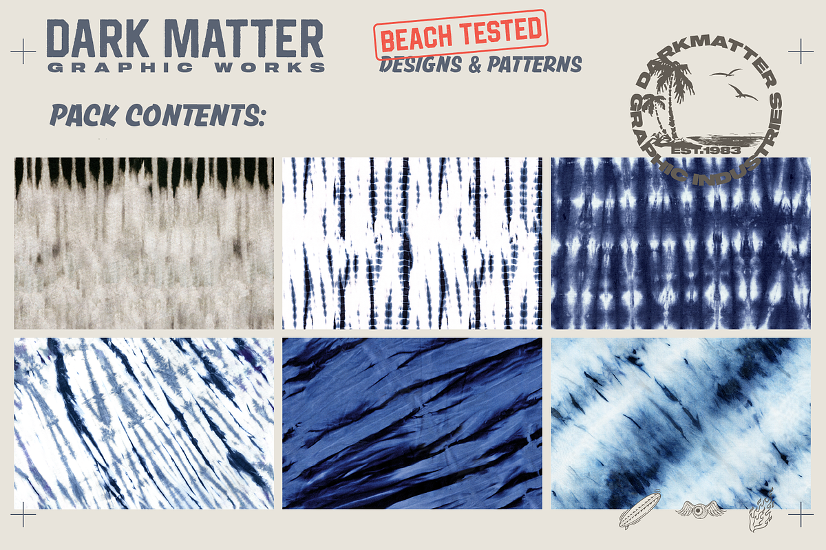 6x Seamless Tiedye Pack 12, a Pattern Graphic by darkmatter_graphicworks (Photo 3 of 4)