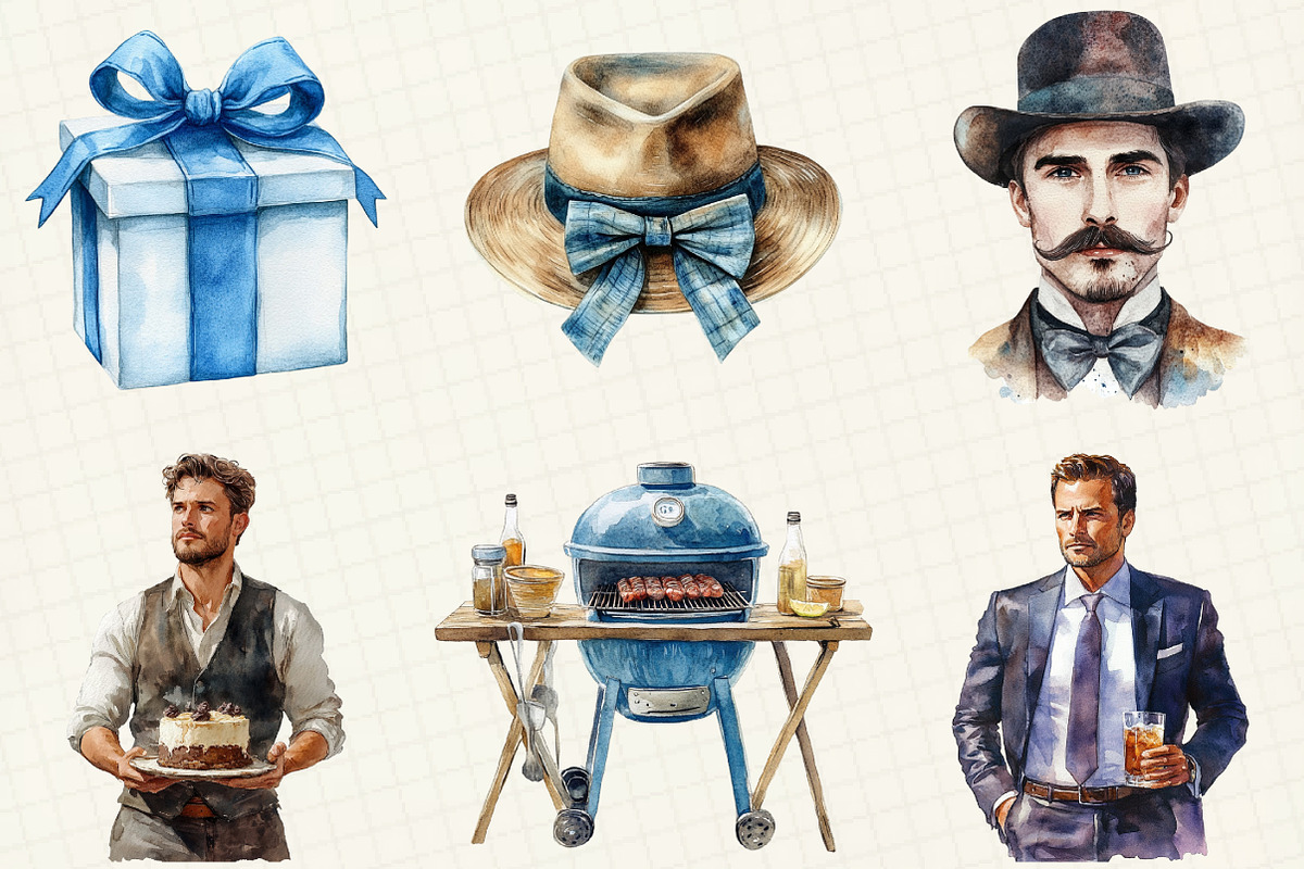 Man’s Birthday Clipart, an Illustration by OK Design (Photo 4 of 5)