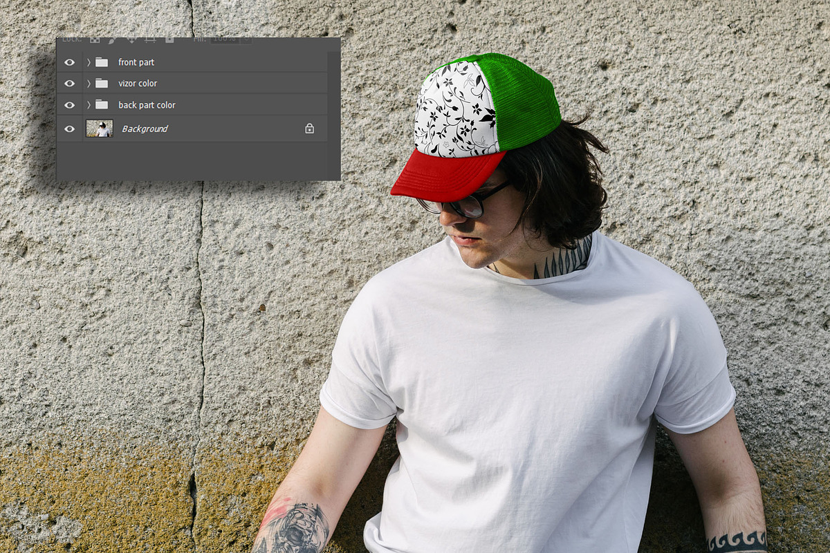 Baseball Hat Mock Up PACK 18, a Hat Mockup by Arfis (Photo 8 of 18)
