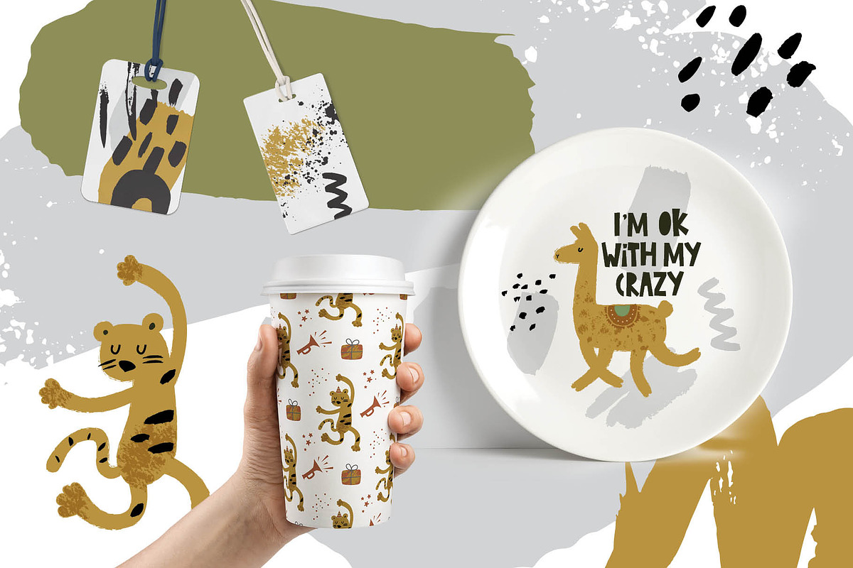 Dancing animals. Graphic set, an Animal Illustration by Maru_art (Photo 6 of 11)