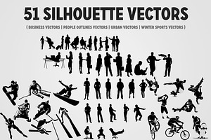 51 Silhouettes Mega Vector Pack