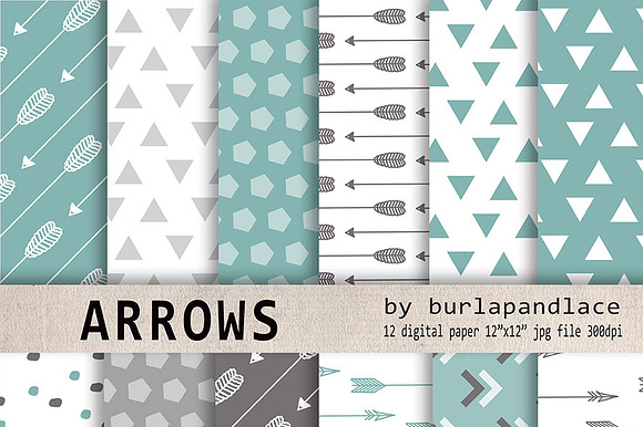 Arrows digital paper preview 5