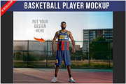 Basketball Player Mockup PSD, a Product Mockup by Bruno's Shop (Thumbnail 1 of 4)