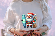 Quirky Santa PNG Clipart Bundle, an Illustration by designcity5 (Thumbnail 5 of 5)