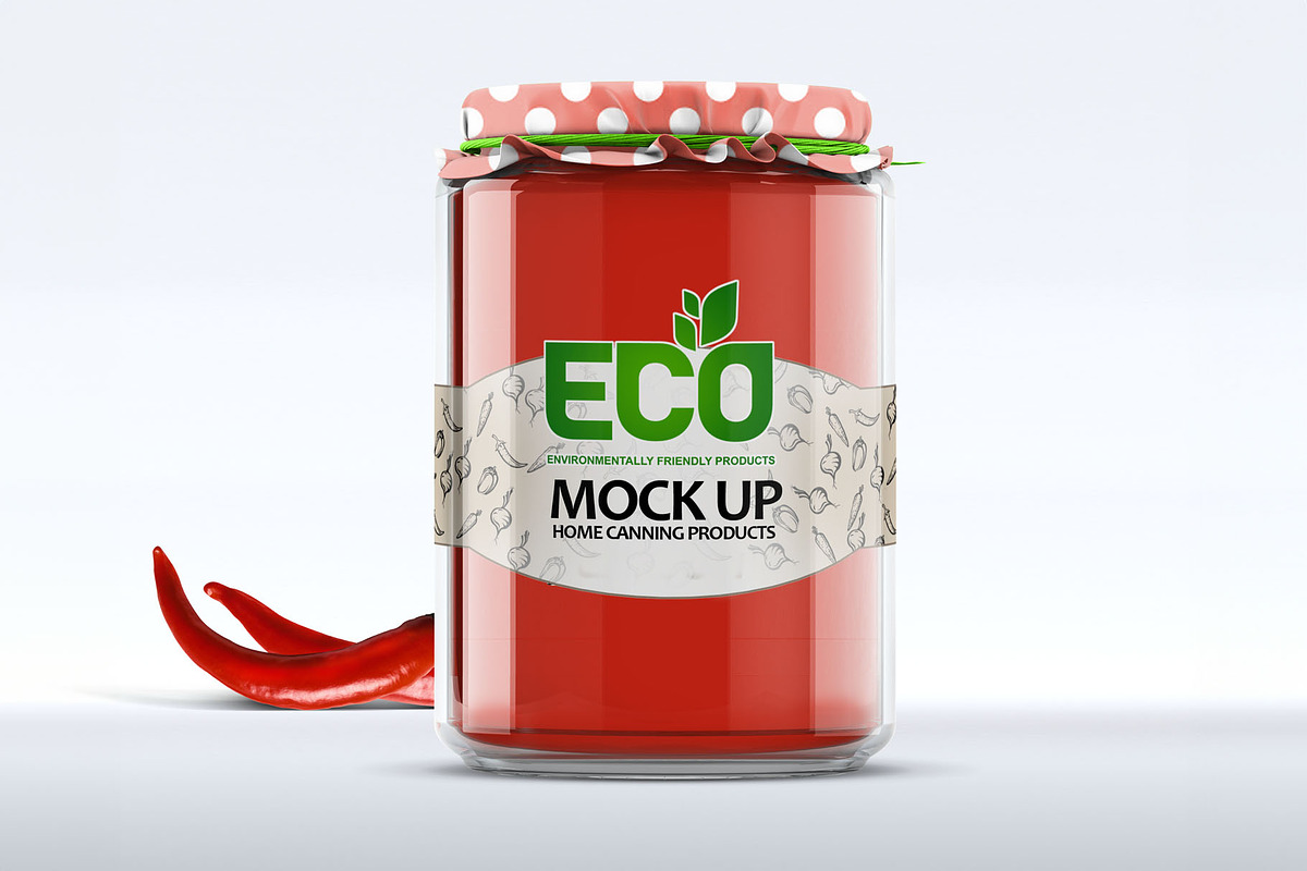 Glass Jar Mockup, a Packaging Mockup by Xtrahive (Photo 2 of 2)