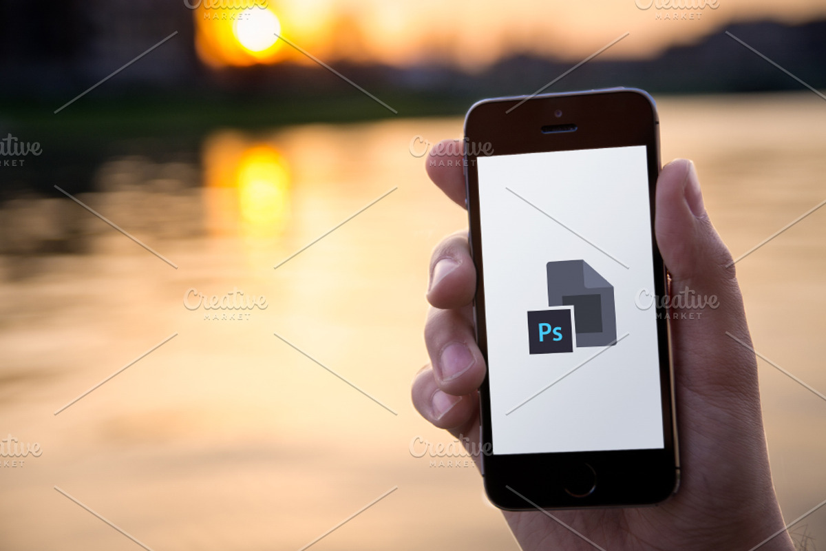 22 x Hand holding iPhone 5s, a Templates & Theme by Pan Dizajner (Photo 3 of 5)