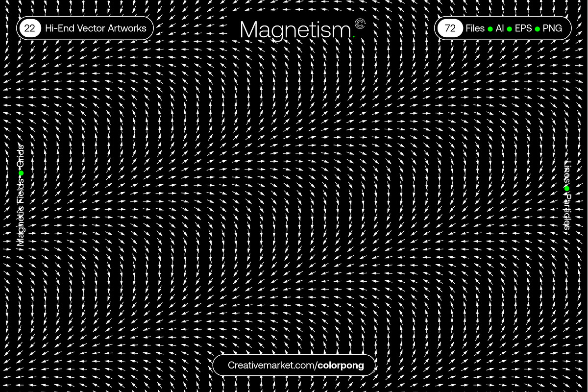 Magnetism - Vector Bundle, a Pattern Graphic by Colorpong