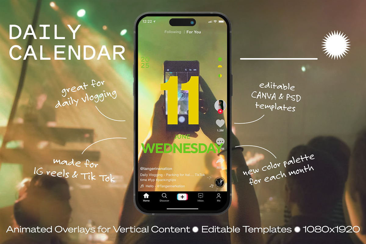 Animated Daily Calendar (Vertical), a Social Media Template by Tangerine Nation (Photo 7 of 7)