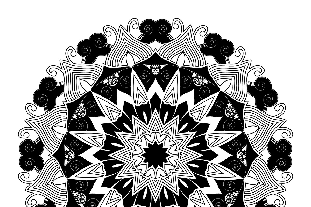27 mandala vector backgrounds design, a Pattern Graphic by NJ Himel (Photo 2 of 28)