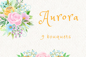 Aurora Floral Clipart